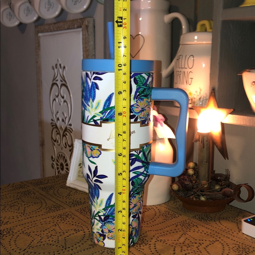 Lilly Pulitzer Stainless Steel 40oz Tumbler with Handle/Straw - Picture 11 of 11